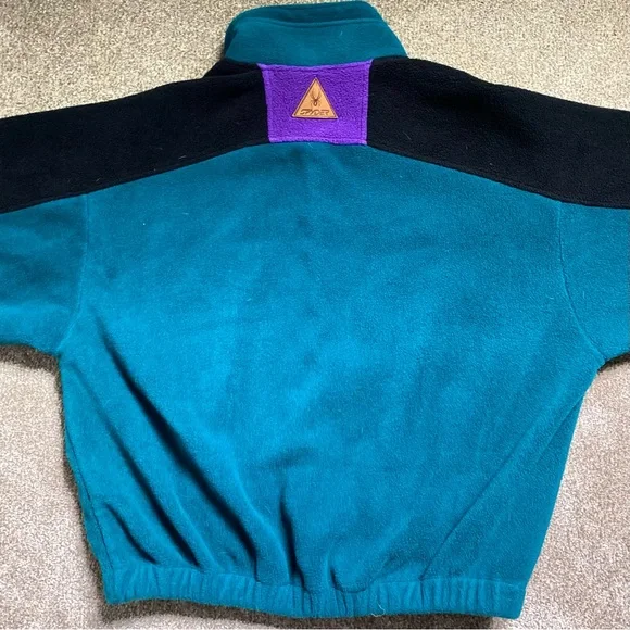 Spyder Teal and Purple Fleece Jacket - Picture 3 of 6